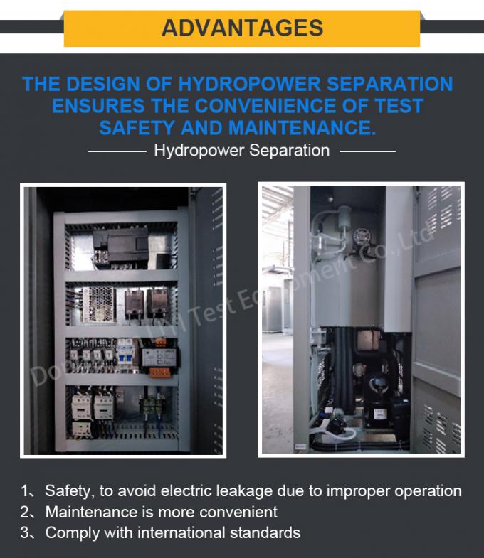 উচ্চ দক্ষতার সাথে 3 টেস্ট চেম্বার ক্লাইমেটিক থার্মাল শক এনভায়রনমেন্টাল চেম্বার 3