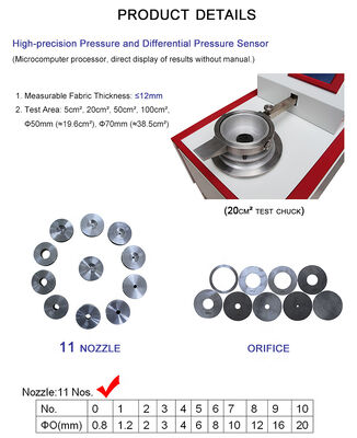 লিই ল্যাবরেটরি টেক্সটাইল ডিজিটাল ফ্যাব্রিক এয়ার পারমিয়াবিলিটি টেস্টার